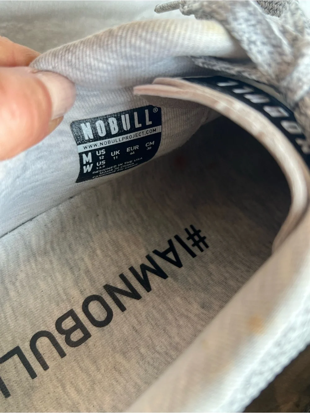 NOBULL Trainers Grey Knit/ Graphite Camo Sole Athletic Sneakers active